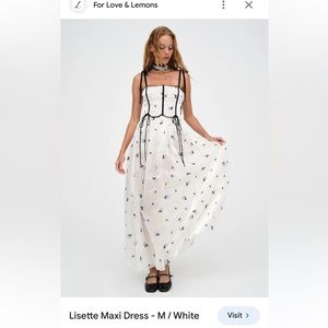For Love and Lemons Lisette Maxi Dress small nwt